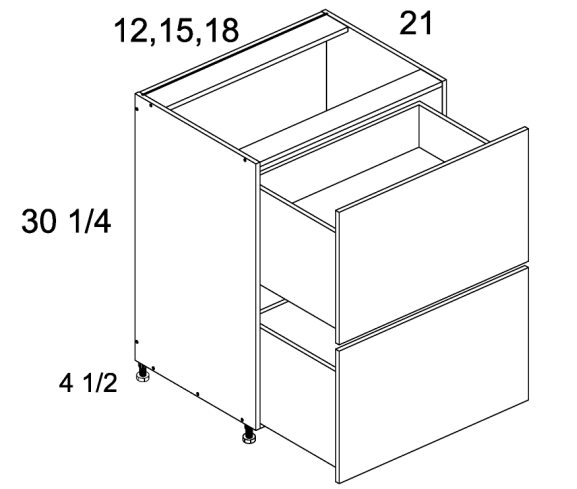Two Drawer Vanity Bases