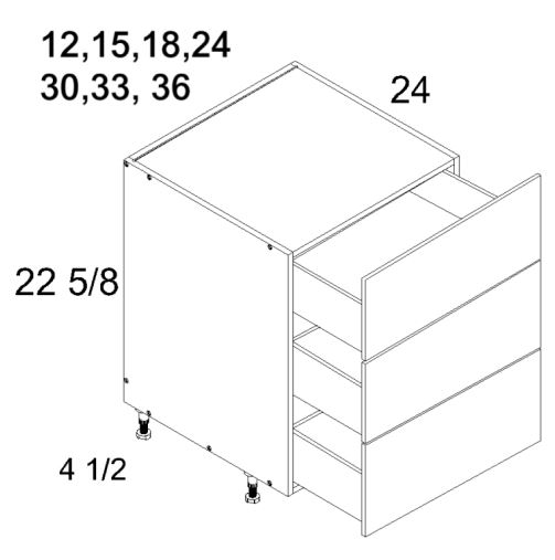 Three Drawer Desk Bases