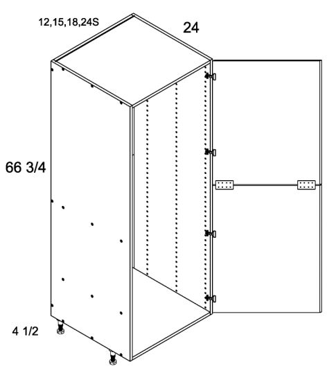 Tall Two Door Open Utility Cabinets