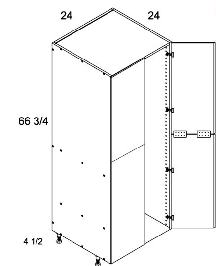 Tall Four Door Open Utility Cabinet