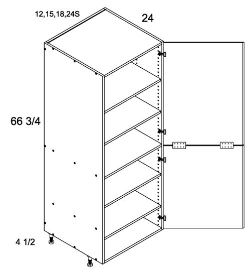 Tall Two Door Utility Cabinets with Shelves