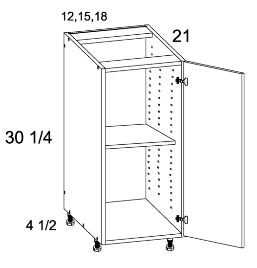 Full Height One Door Vanity Bases