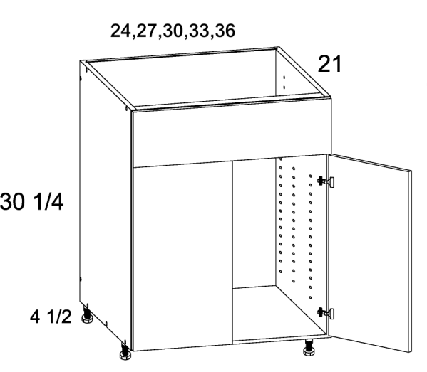 Vanity Sink Base False Front Two Door