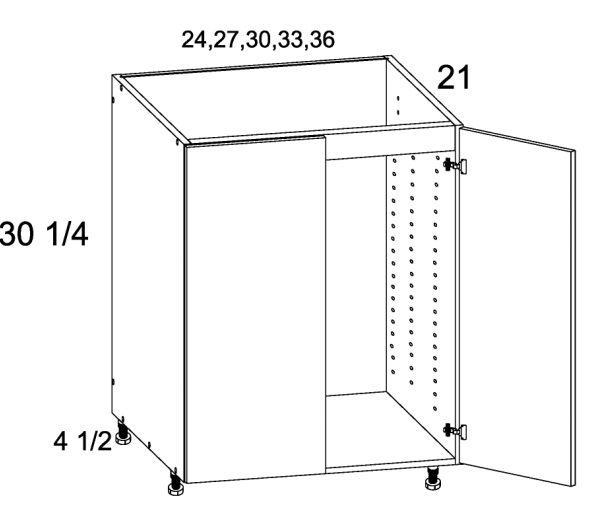 Full Height Double Door Vanity Sink Bases