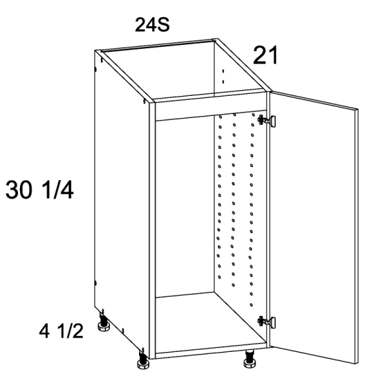 Full Height One Door Vanity Sink Base