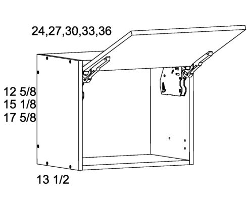 Blum Aventos Flip Up Door Wall Cabinets
